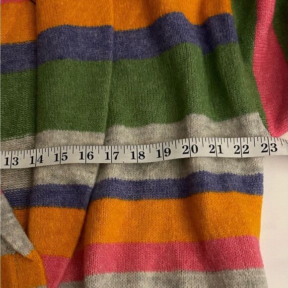 Stitches & Stripes Revolve Multicolor Striped Long Cardigan Sweater NEW - Picture 3 of 10